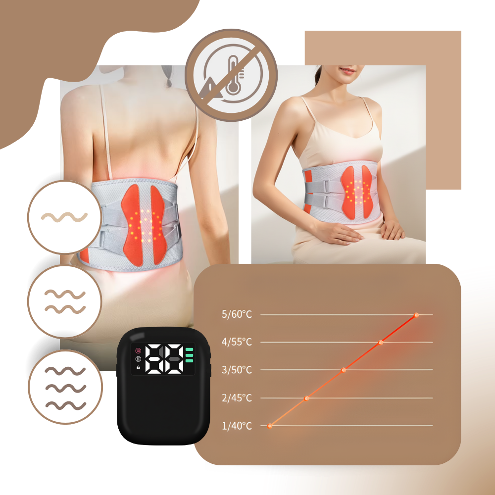 Ceinture massante et chauffante avec corset pour sciatique