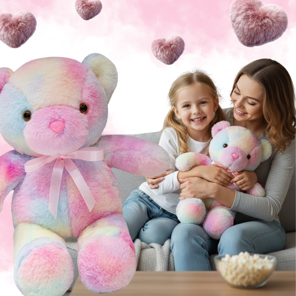 Peluche lumineuse LED en forme d'ourson