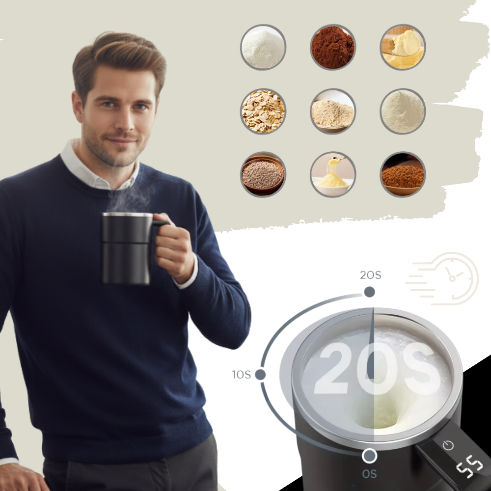 Tasse intelligente avec mélangeur automatique