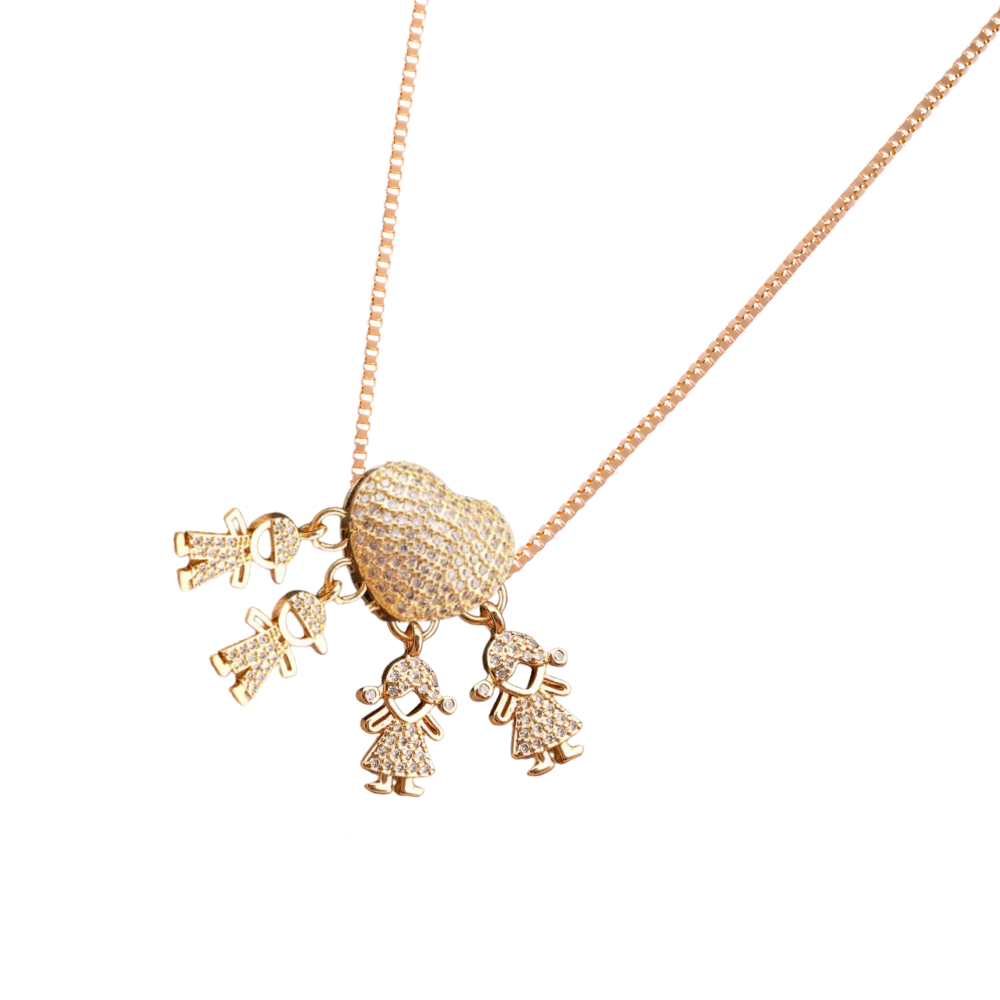 Collier élégant à breloques pour maman