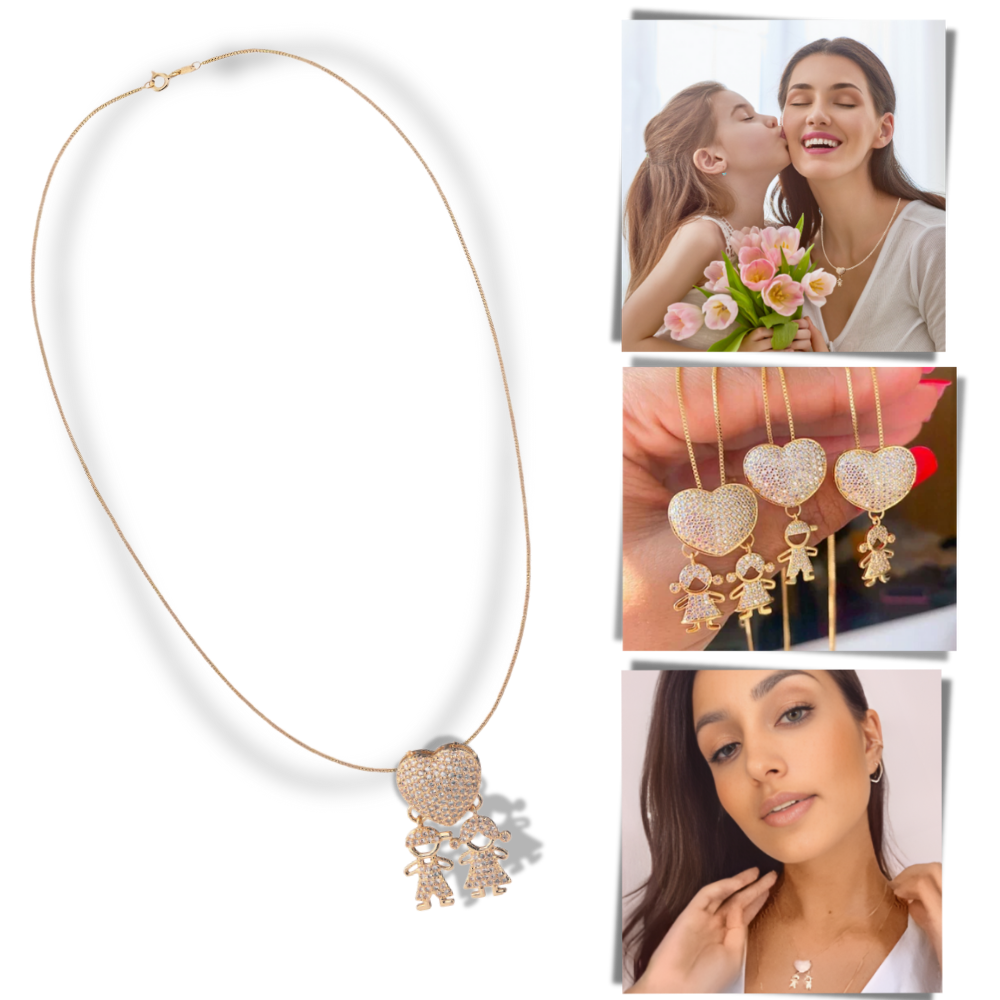 Collier élégant à breloques pour maman