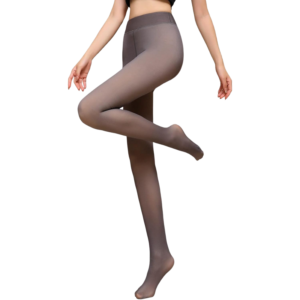 Faux collants translucides doublés polaire