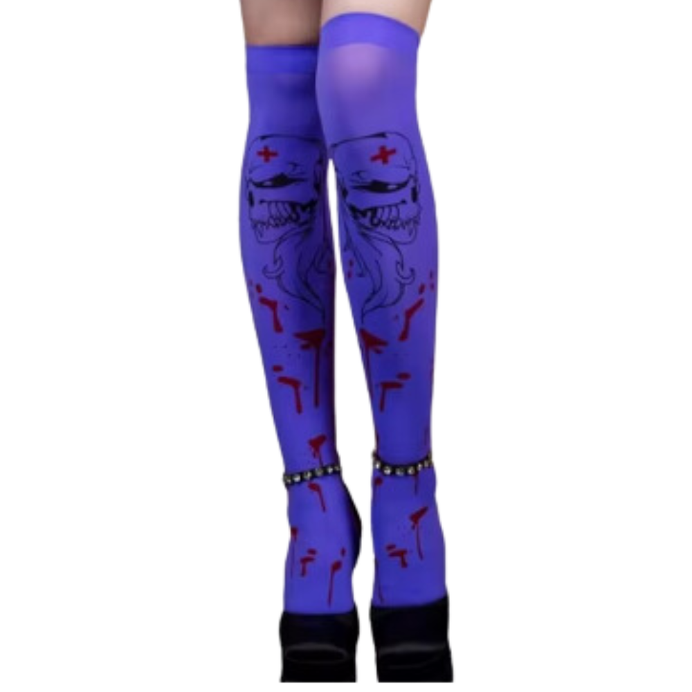 Chaussettes de compression aux motifs festifs d'Halloween