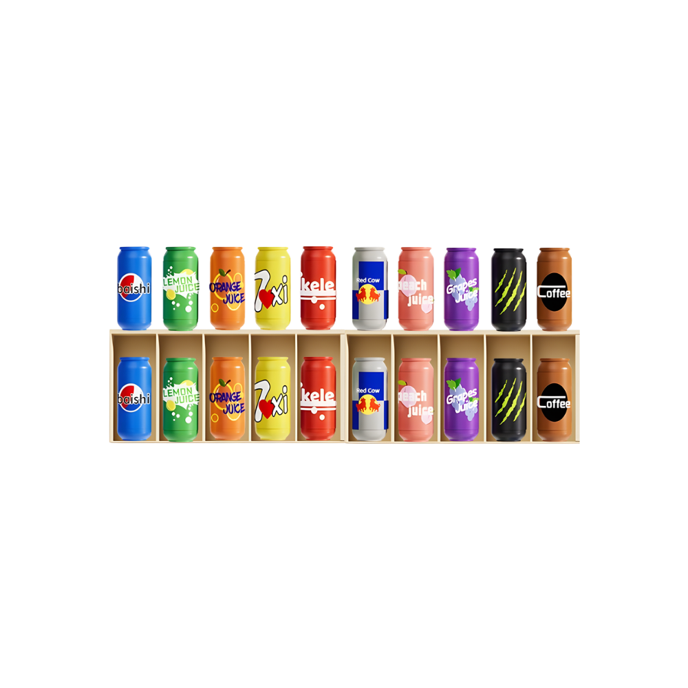 Jeu de mémoire amusant avec des canettes de soda