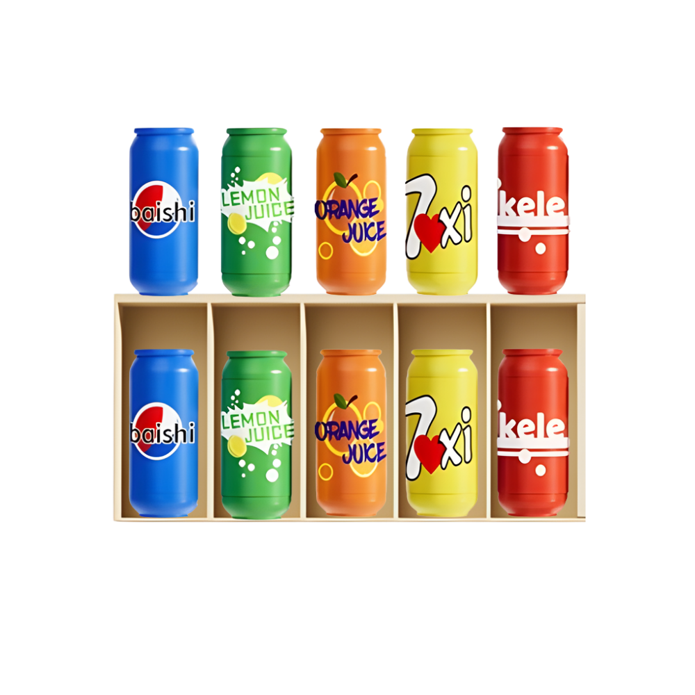 Jeu de mémoire amusant avec des canettes de soda