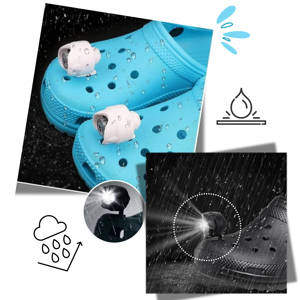 Lumière étanche et main libres pour Crocs