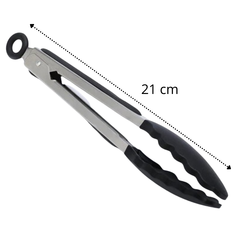 Pince de barbecue en acier inoxydable avec poignée en silicone