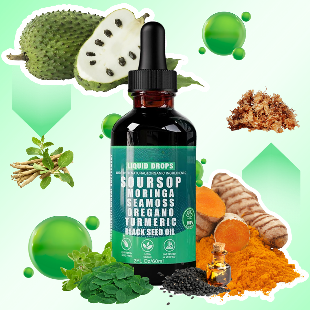 Gouttes extrait de Corossol et plantes naturelles