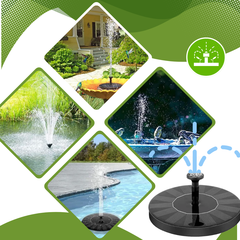 Fontaine solaire flottante de jardin