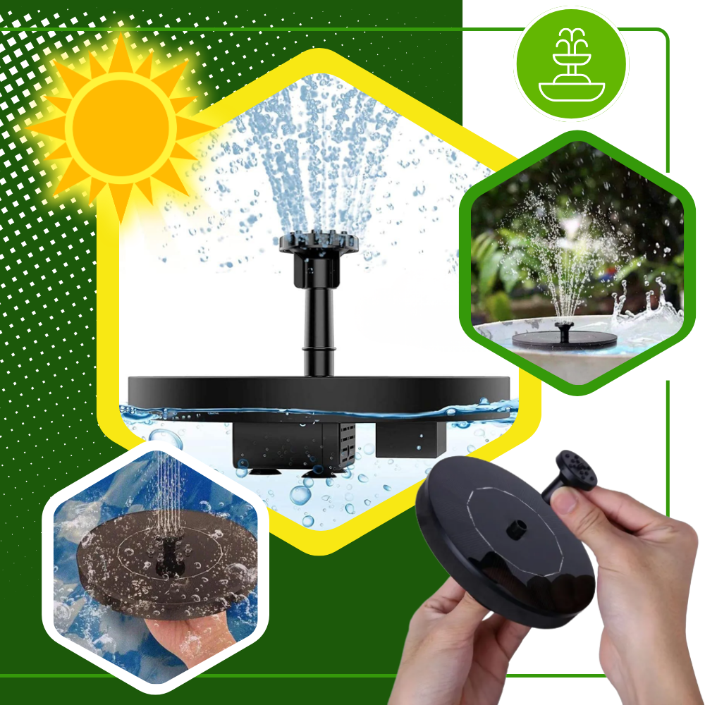 Fontaine solaire flottante de jardin