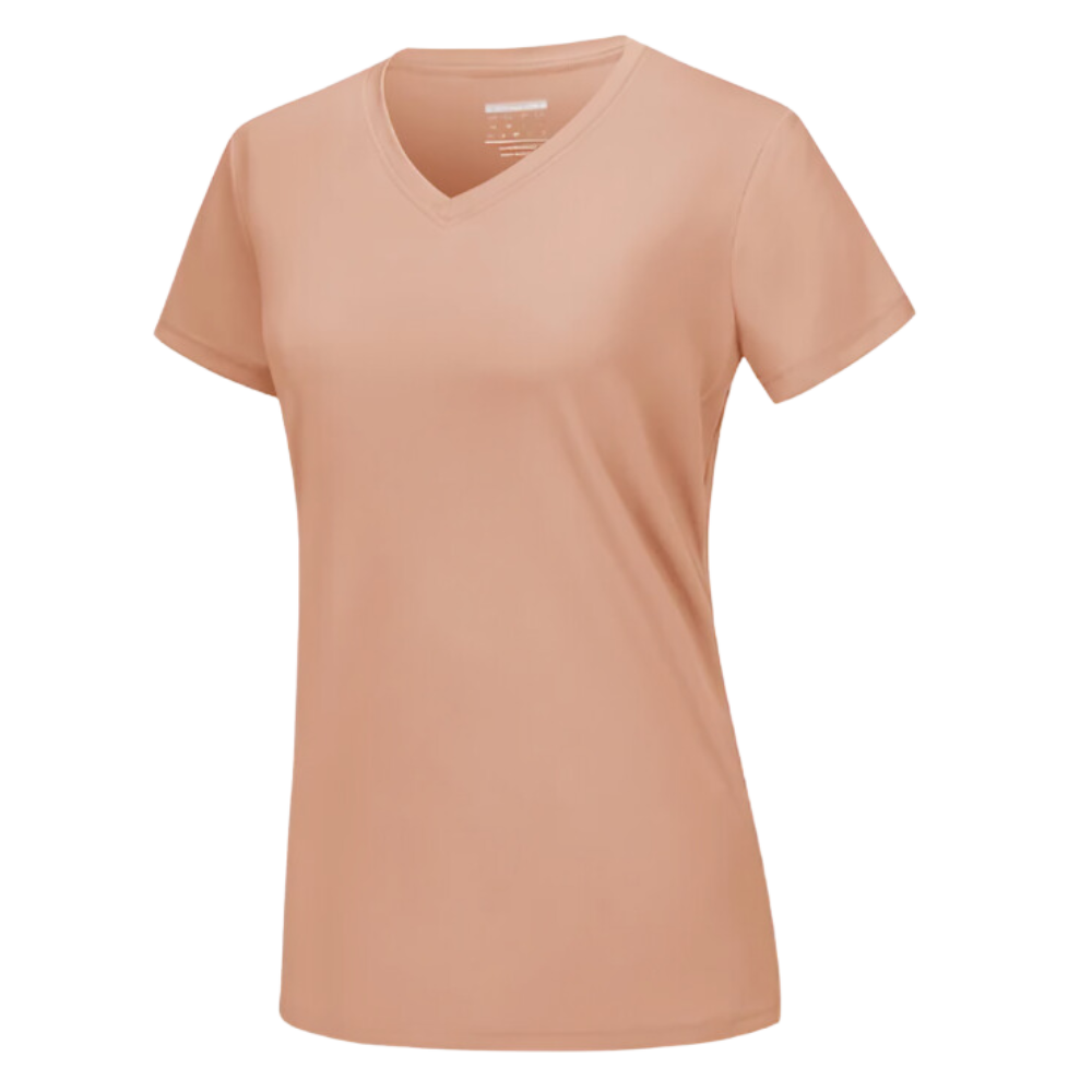 T-shirt rafraîchissant col en V pour femme