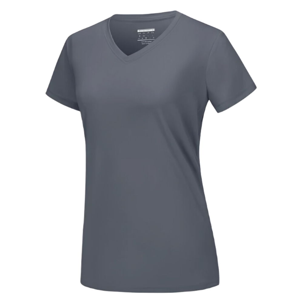 T-shirt rafraîchissant col en V pour femme