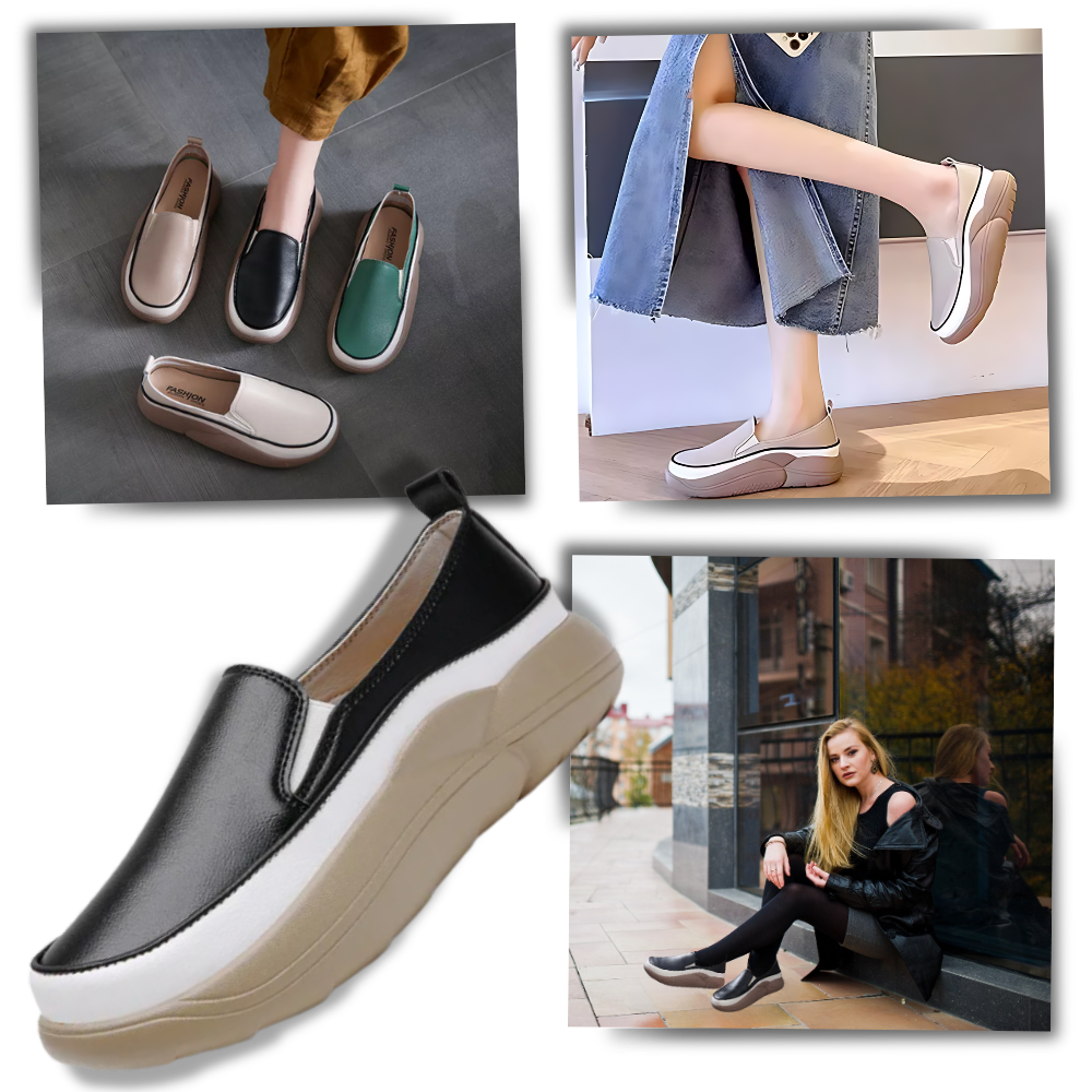 Mocassins souples à plateforme légère