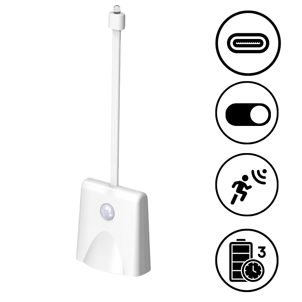 Lampe de toilette à détection de mouvement