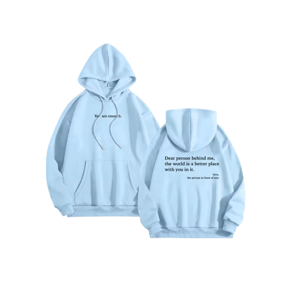 Sweat à capuche oversize pour femmes avec message motivant