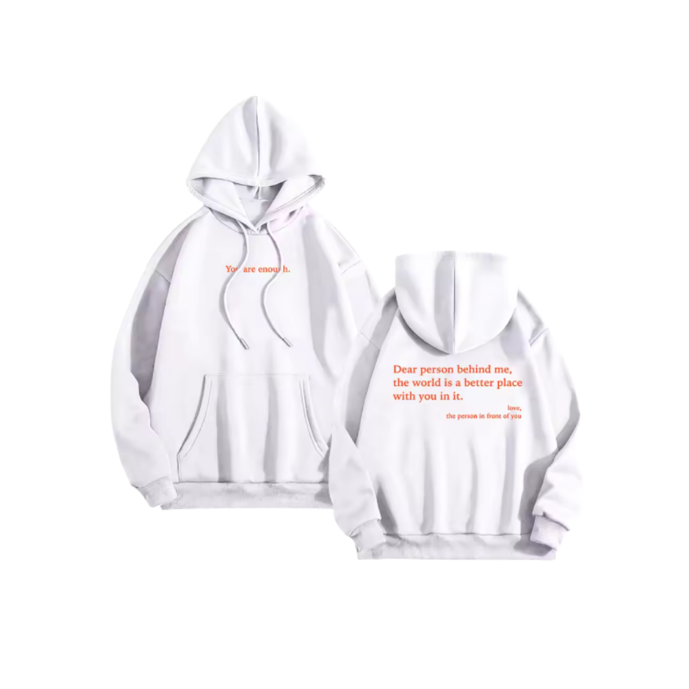 Sweat à capuche oversize pour femmes avec message motivant
