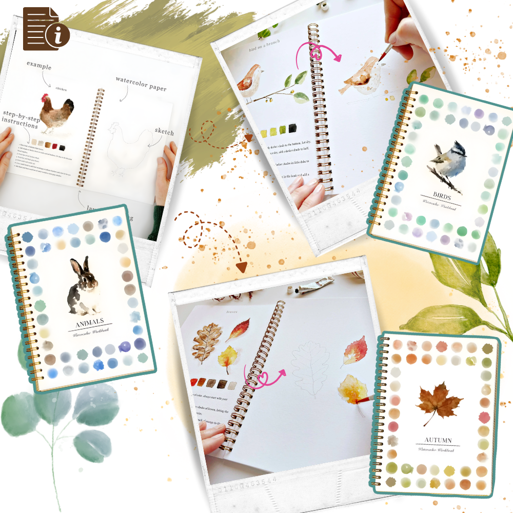 Livre de coloriage aquarelle multi-thèmes
