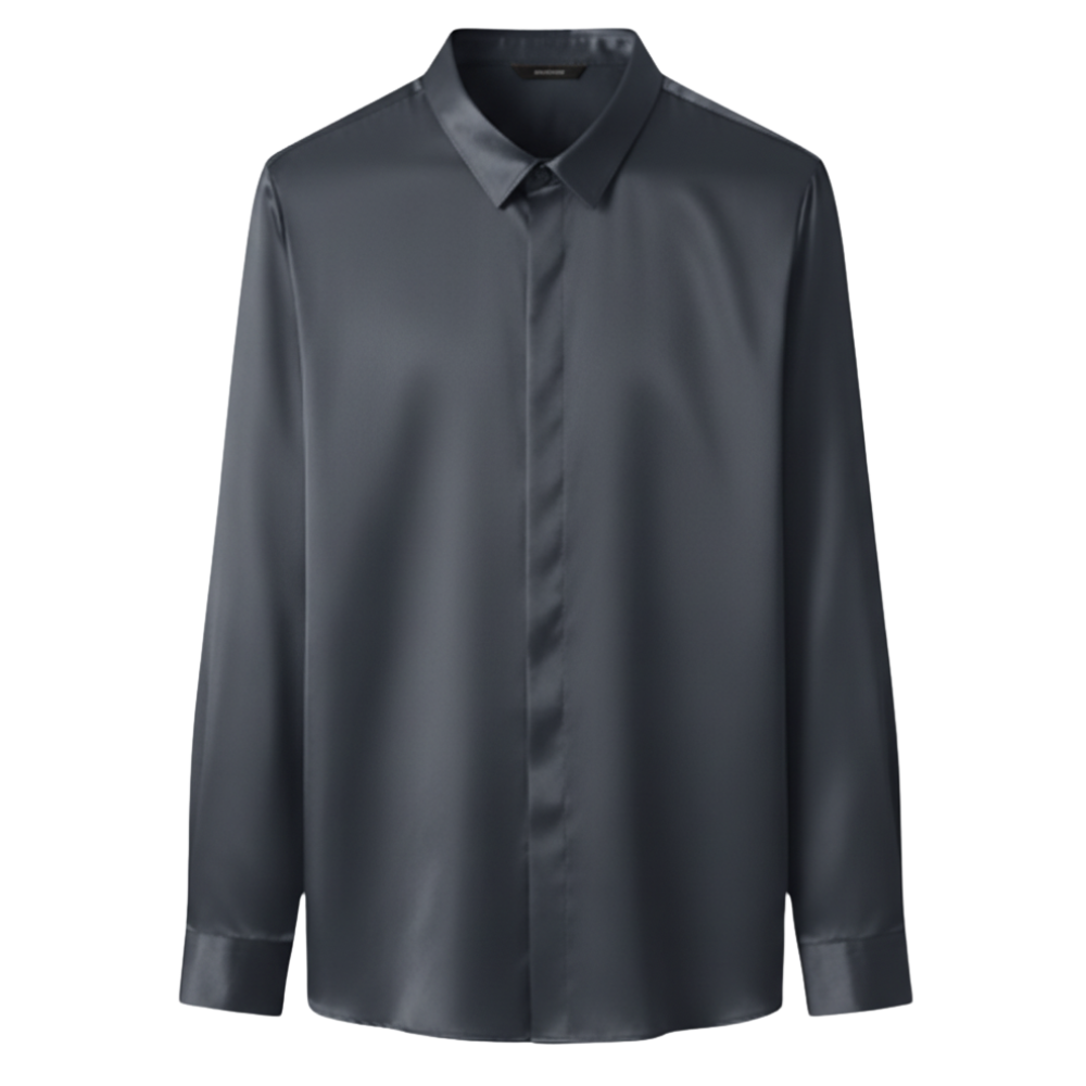 Chemise pour homme en soie mélangée infroissable