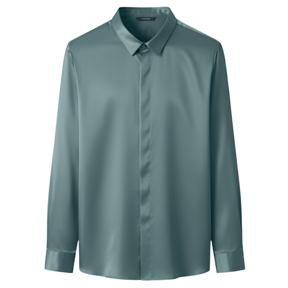 Chemise pour homme en soie mélangée infroissable