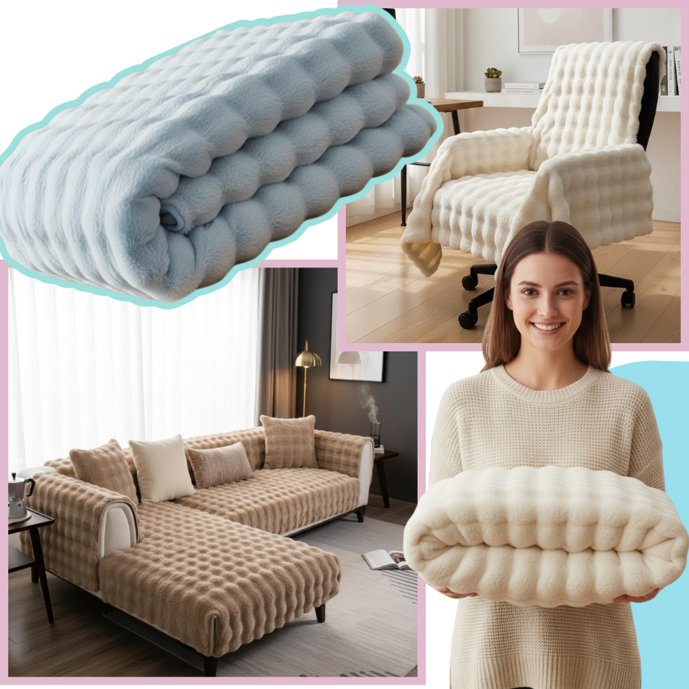 Housse antidérapante pour canapé en peluche douce