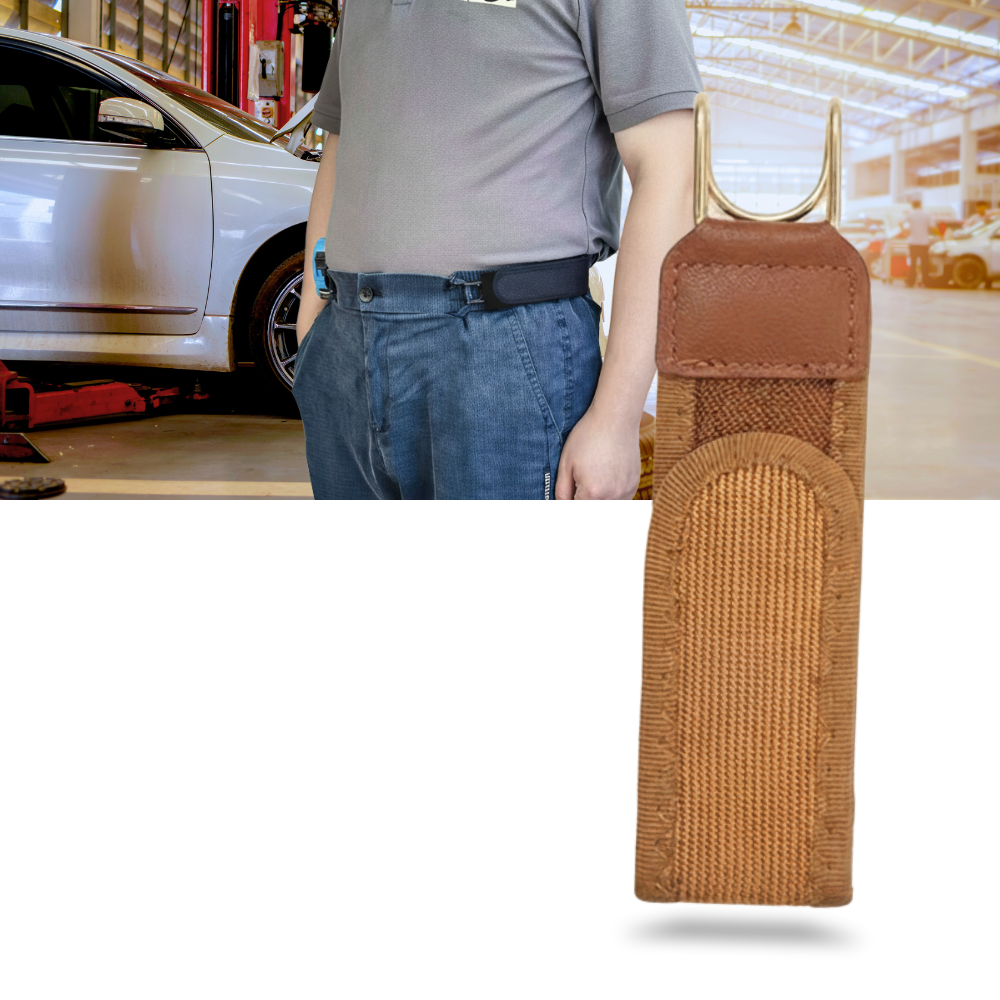 Ceinture élastique latérale à crochets métalliques pour homme