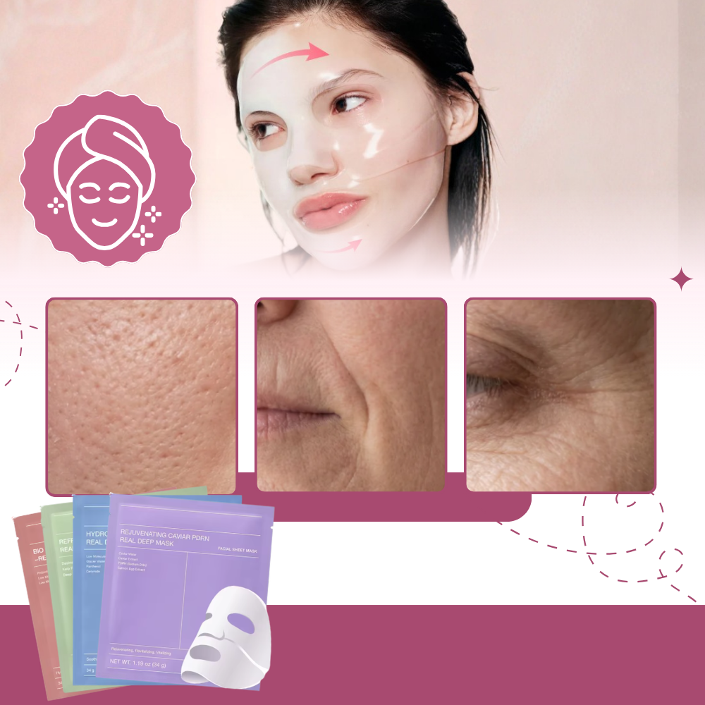 Masque visage rajeunissant et hydratant au collagène