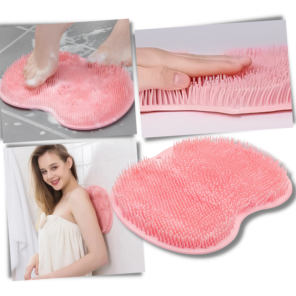 Brosse de douche relaxante pour le dos et les pieds