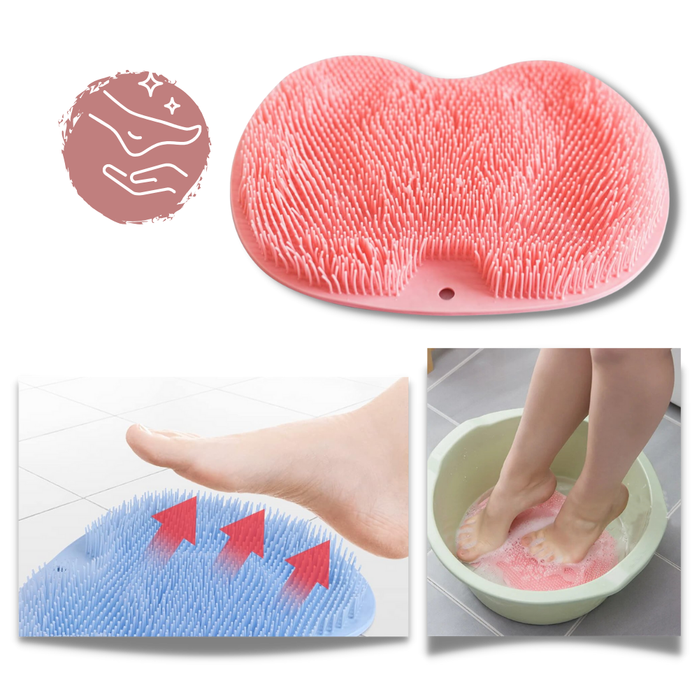Brosse de douche relaxante pour le dos et les pieds