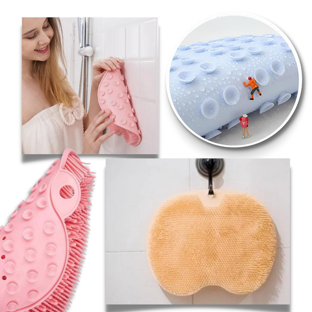 Brosse de douche relaxante pour le dos et les pieds