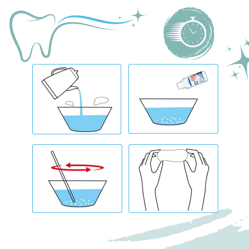 Kit de fausses dents réutilisables