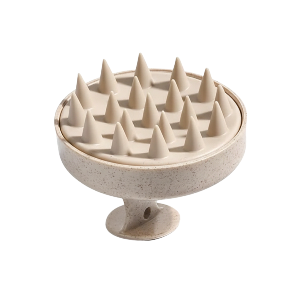 Brosse de massage en silicone pour le cuir chevelu