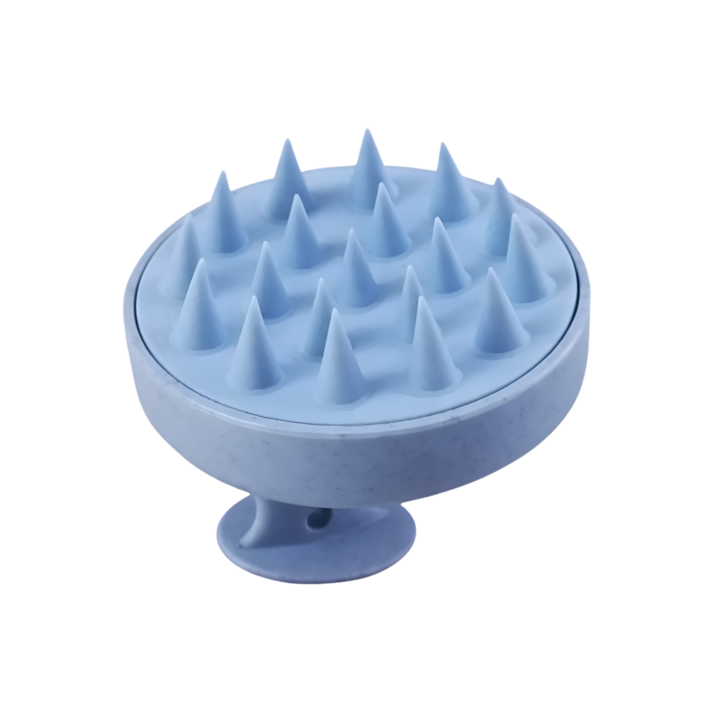 Brosse de massage en silicone pour le cuir chevelu
