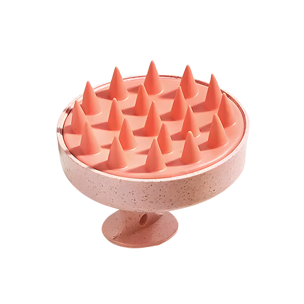 Brosse de massage en silicone pour le cuir chevelu