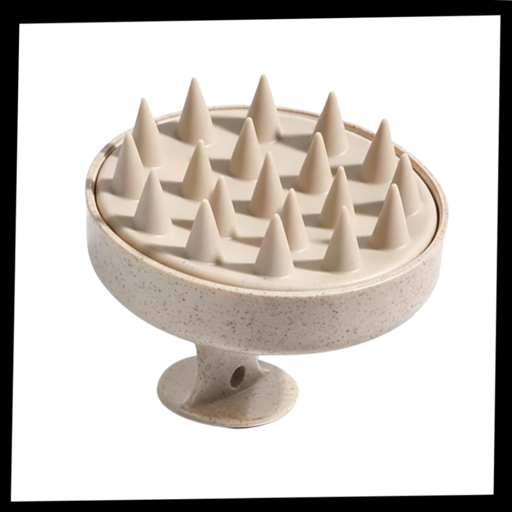 Brosse de massage en silicone pour le cuir chevelu