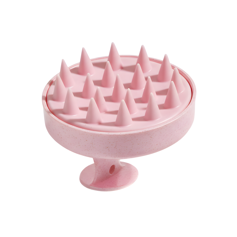 Brosse de massage en silicone pour le cuir chevelu