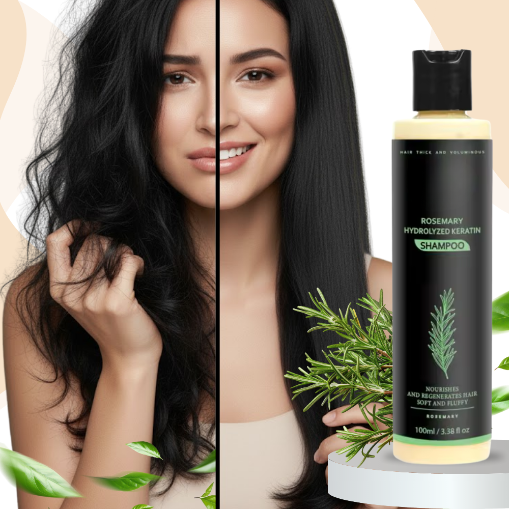 Shampooing et après-shampooing à la kératine et au romarin