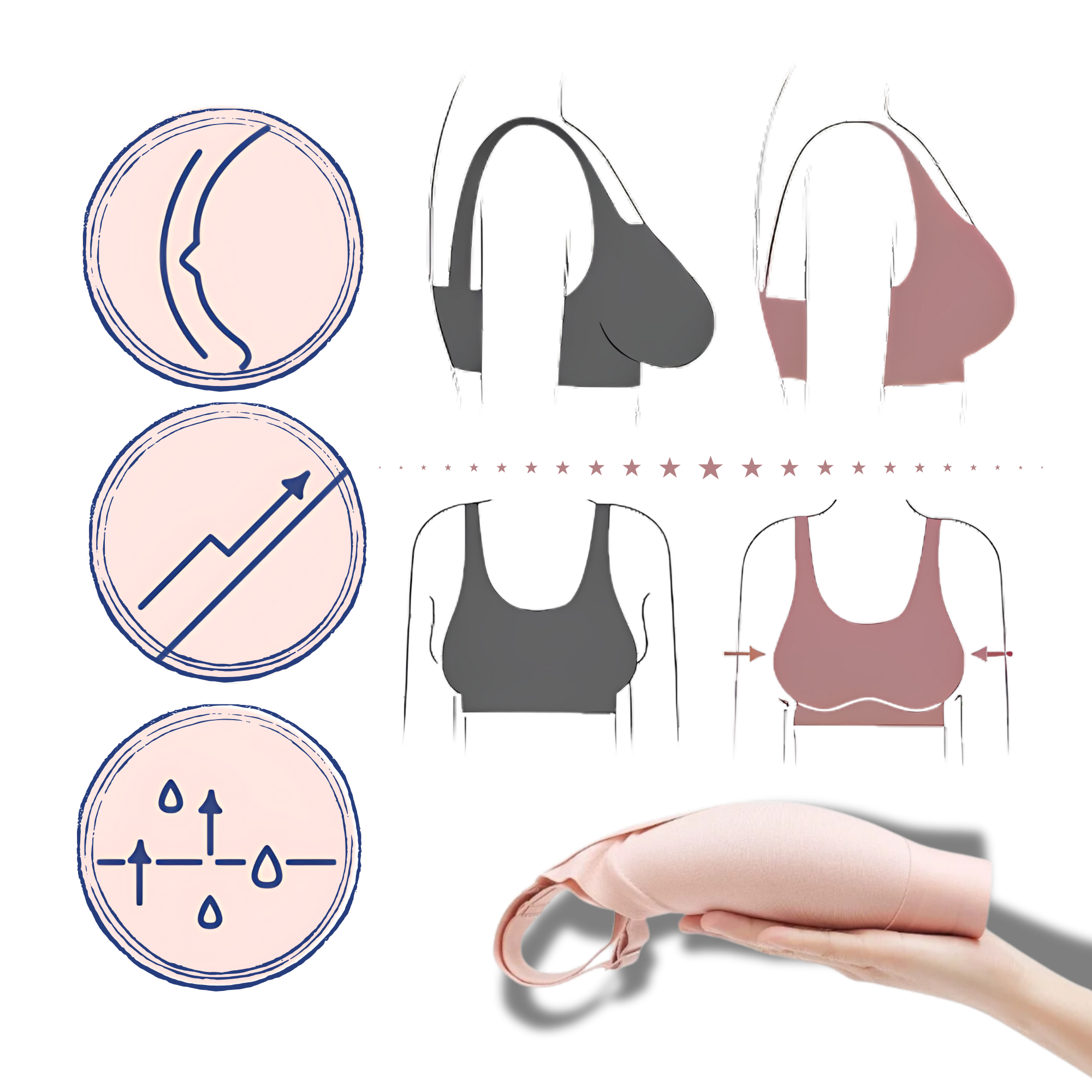 Soutien-gorge respirant sans couture