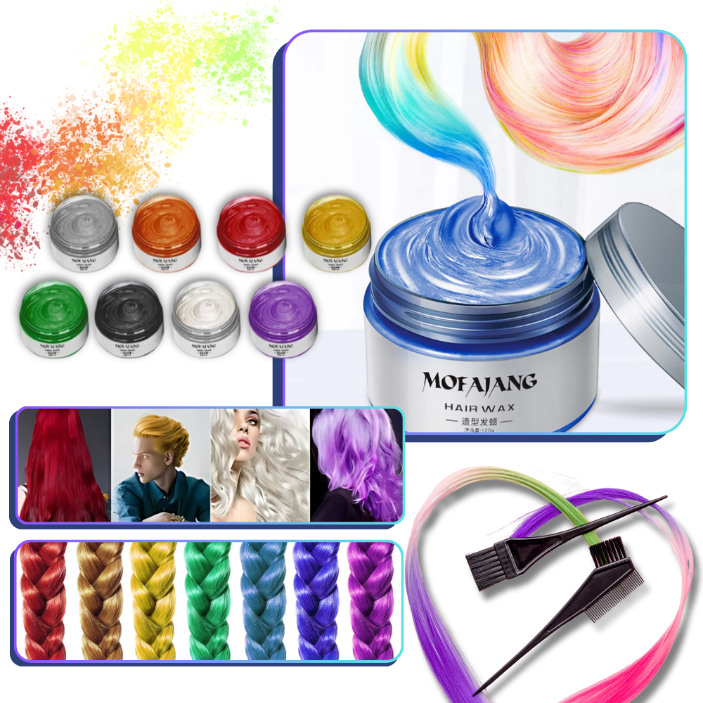 Cire capillaire colorante