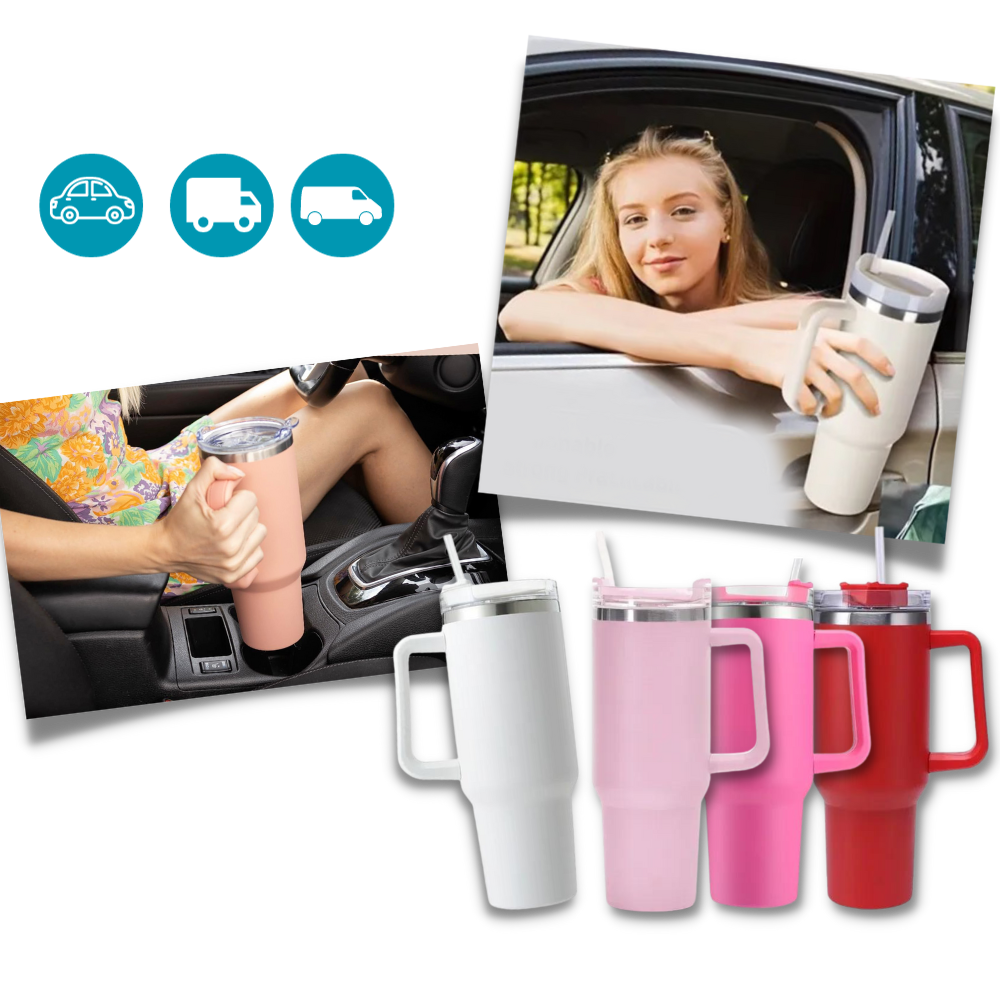 Mug Grande Capacité pour voiture avec Poignée