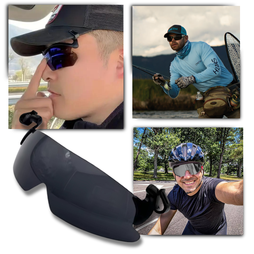 Lunettes de soleil à clips polarisées avec protection UV