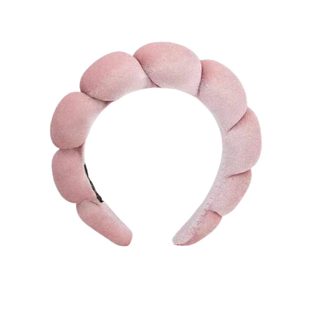 Bandeau en velours rembourré pour les soins de la peau