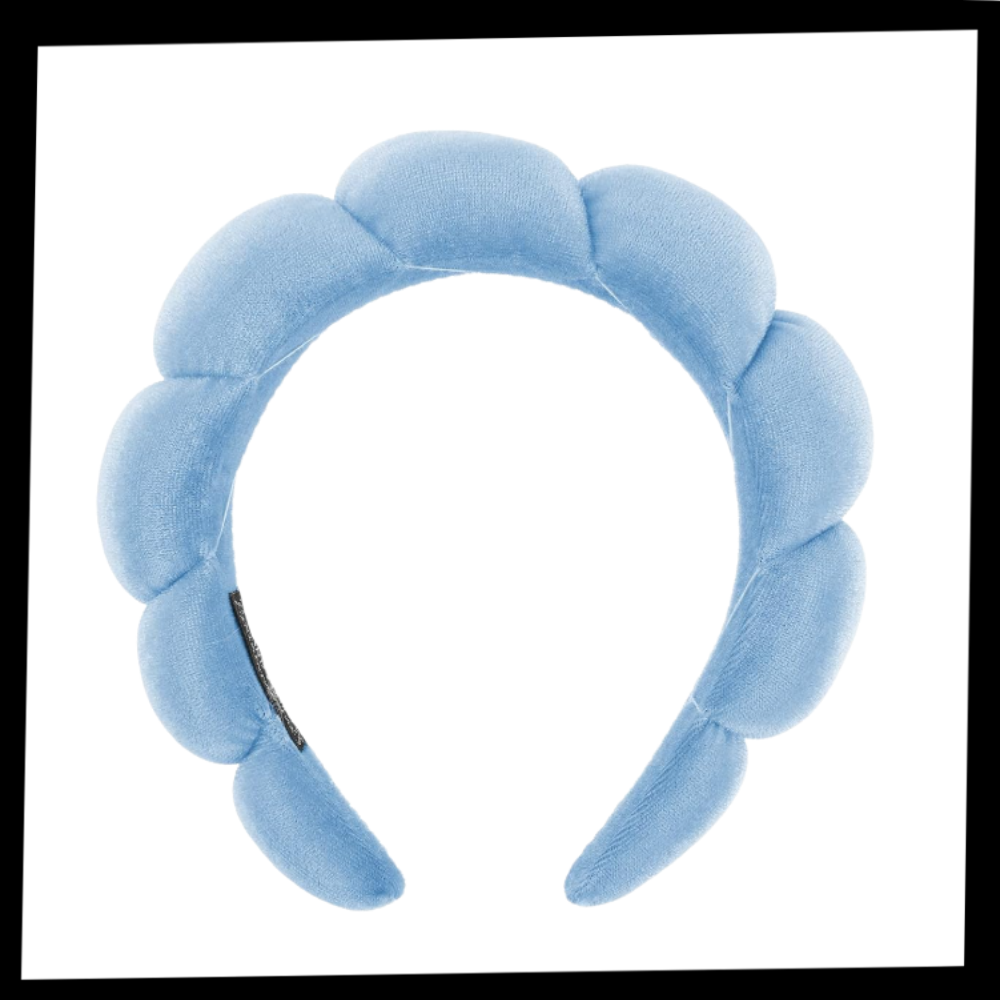 Bandeau en velours rembourré pour les soins de la peau