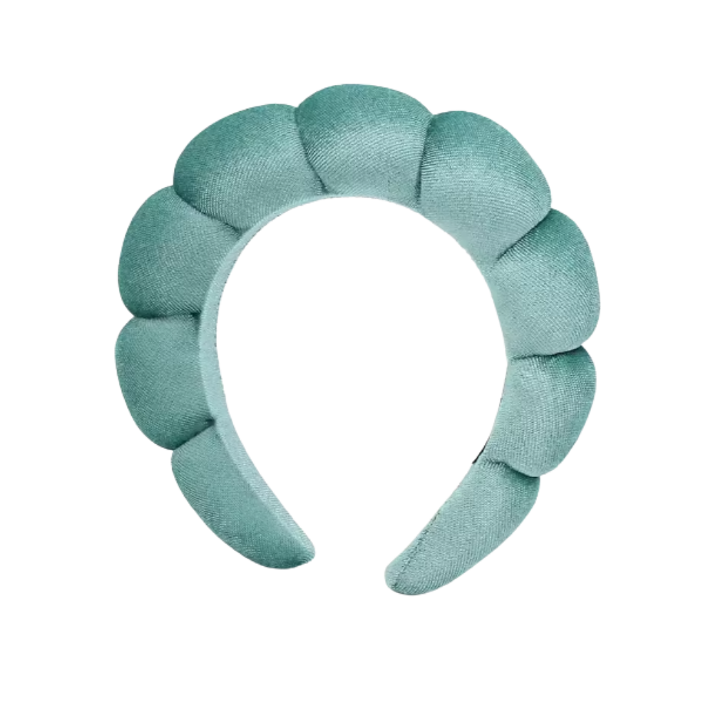Bandeau en velours rembourré pour les soins de la peau