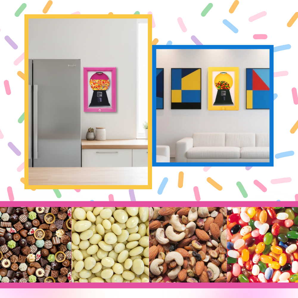 Distributeur de bonbons cadre mural