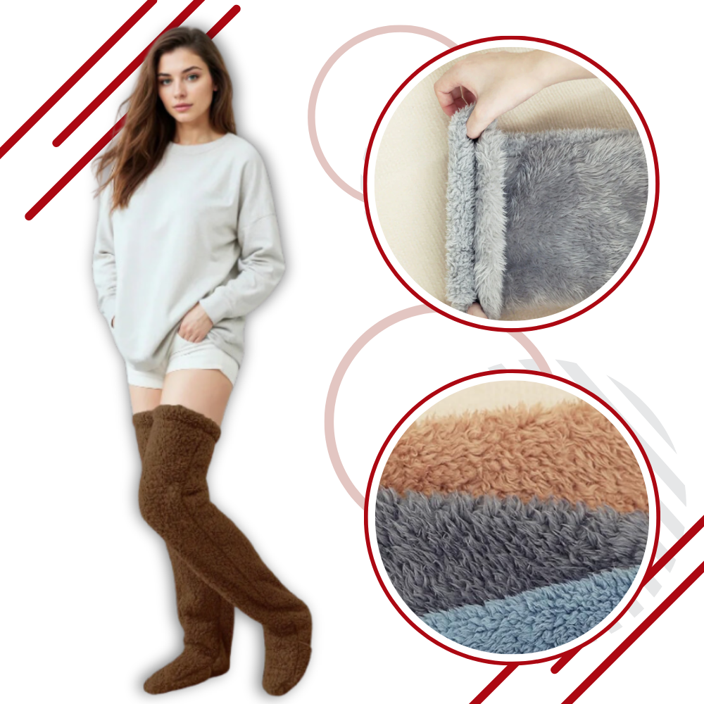 Chaussettes chauffantes longues et moelleuses