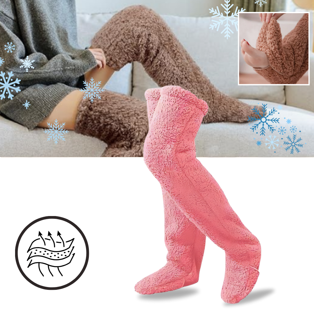 Chaussettes chauffantes longues et moelleuses
