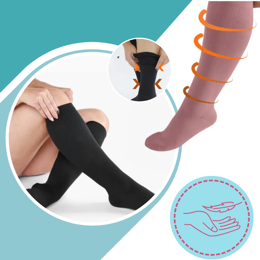 Chaussettes de compression larges et respirantes